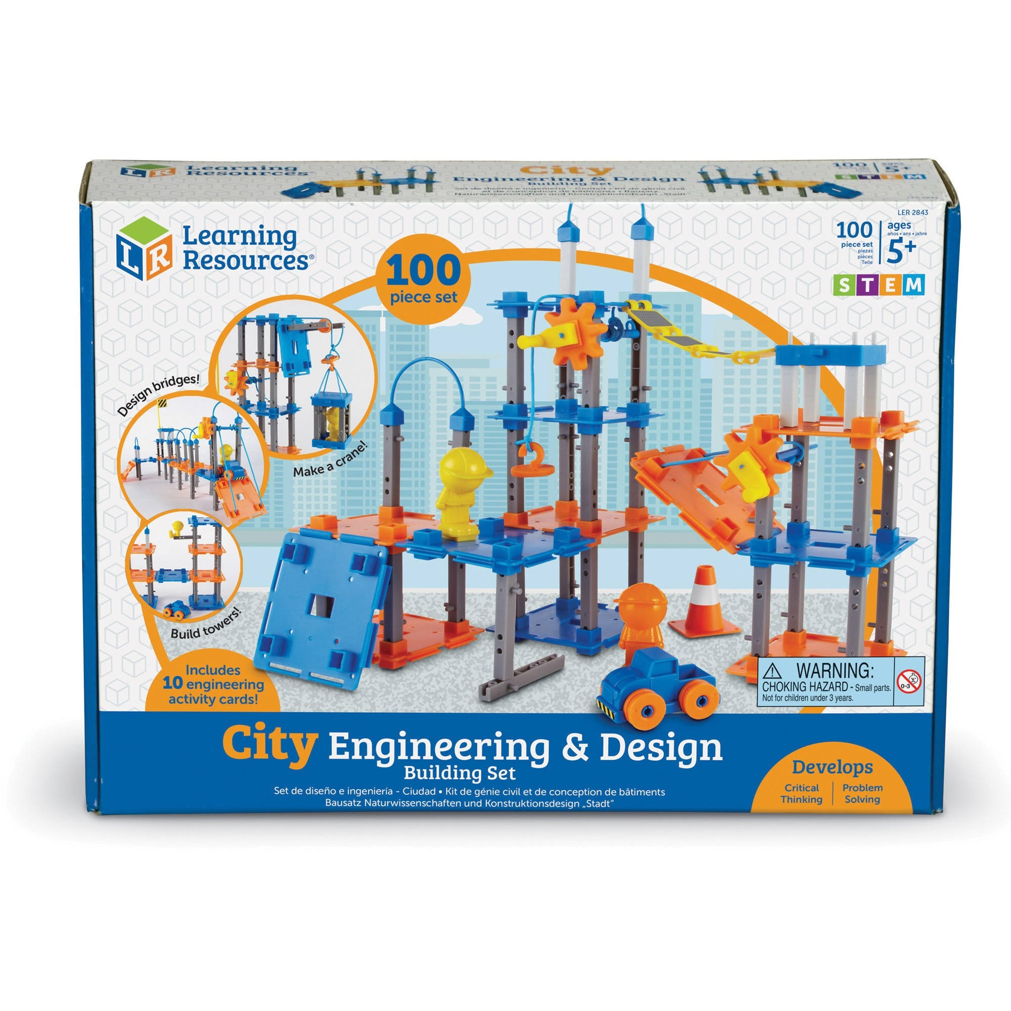 Learning Resources City Engineering & Design Building Set - 100 Pieces