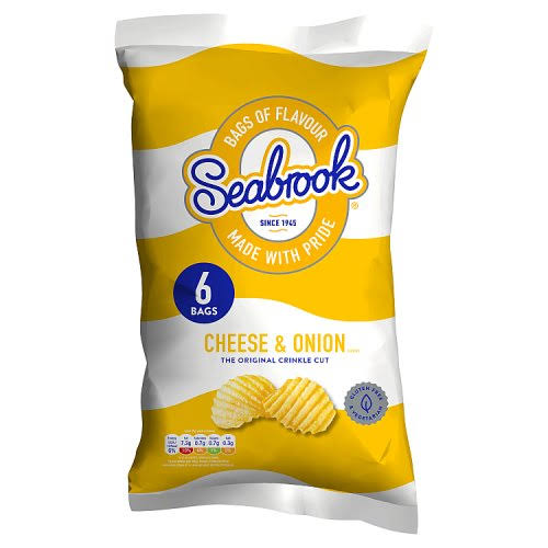 Seabrook Cheese & Onion Crisps 6 Pack Delivered to Ireland