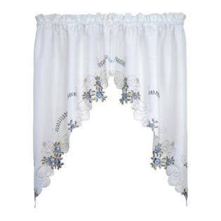 Today's Curtain Verona Reverse Embroidery Window Swag - 38"