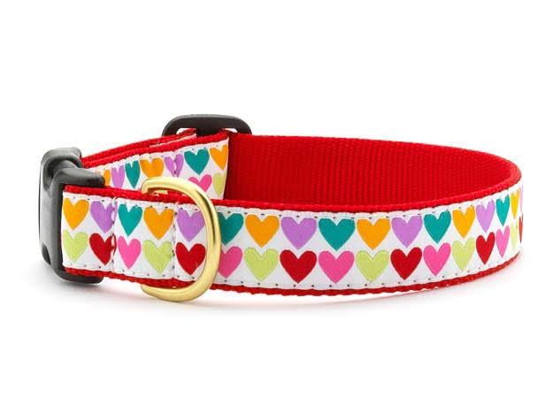 Up Country Pop Hearts Dog Collar X-Small