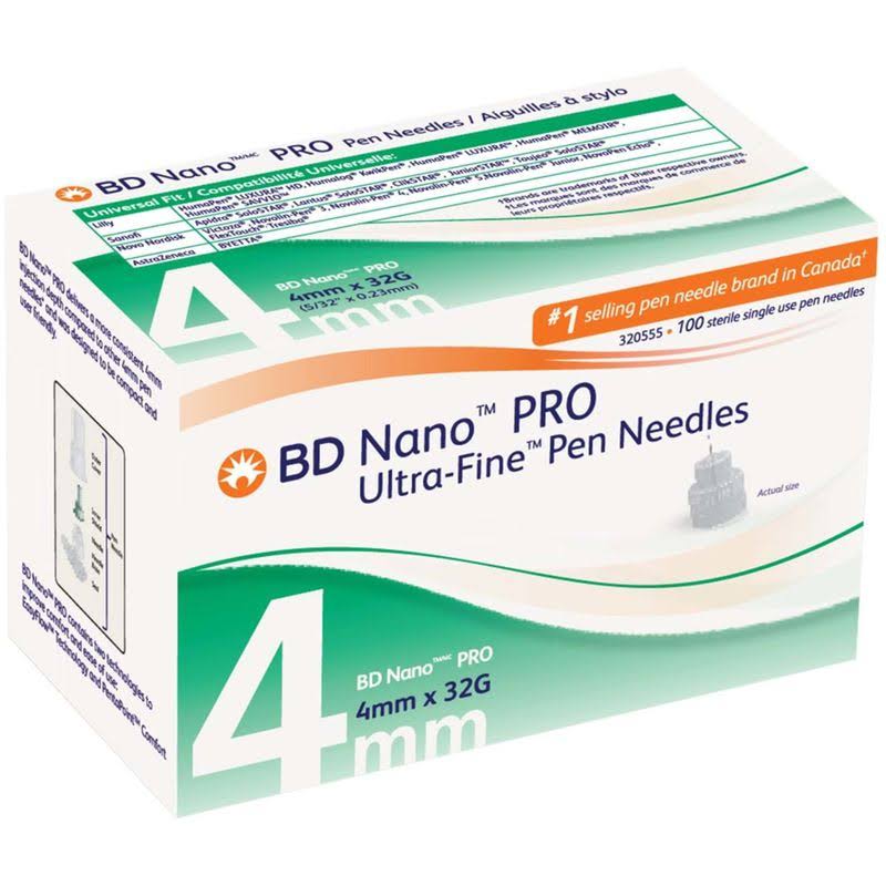 BD Nano PRO Ultra-Fine Pen Needles 4mm 32G