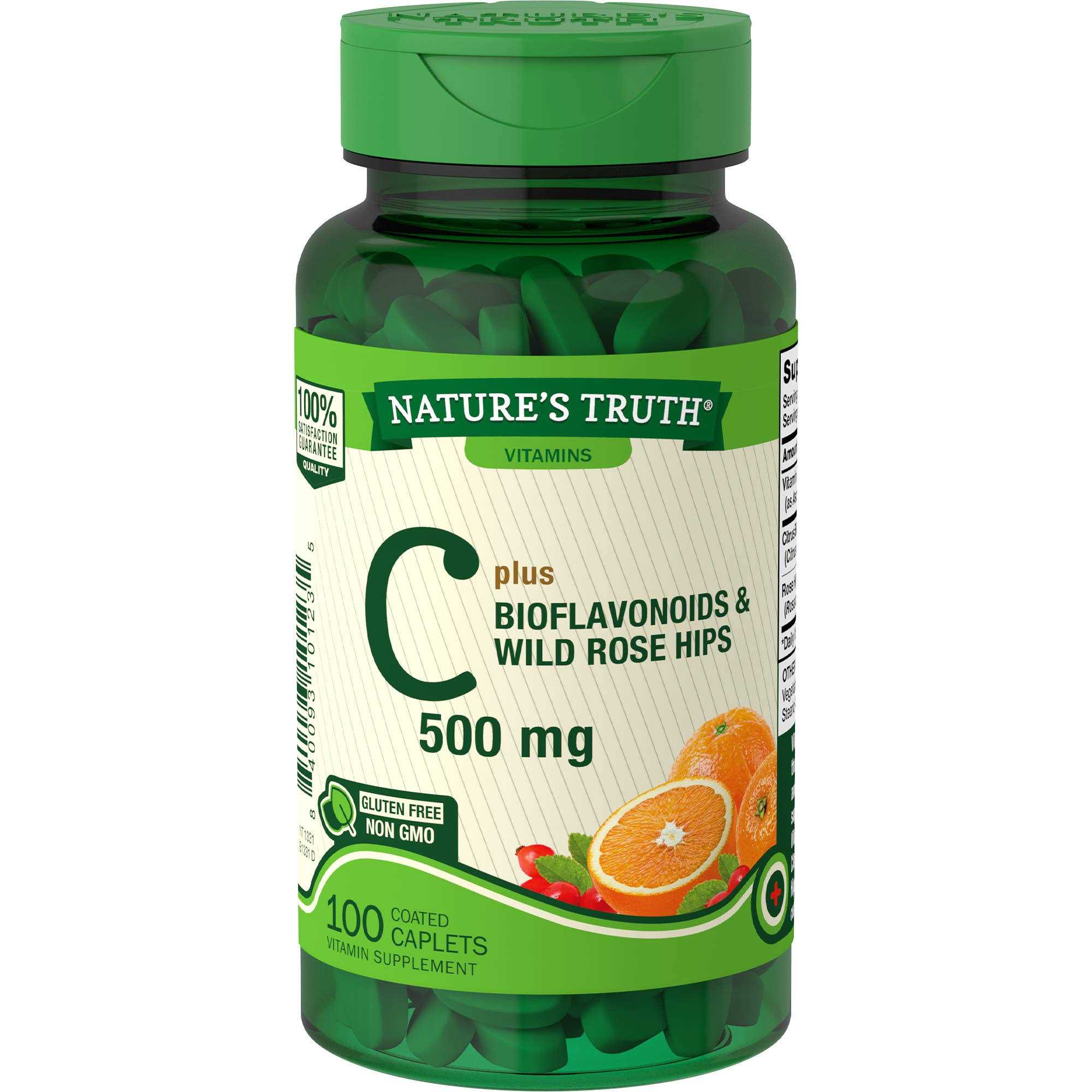 c Tablets Plus Bioflavonoids 100 Tabs 500 mg Men's Nature's Truth