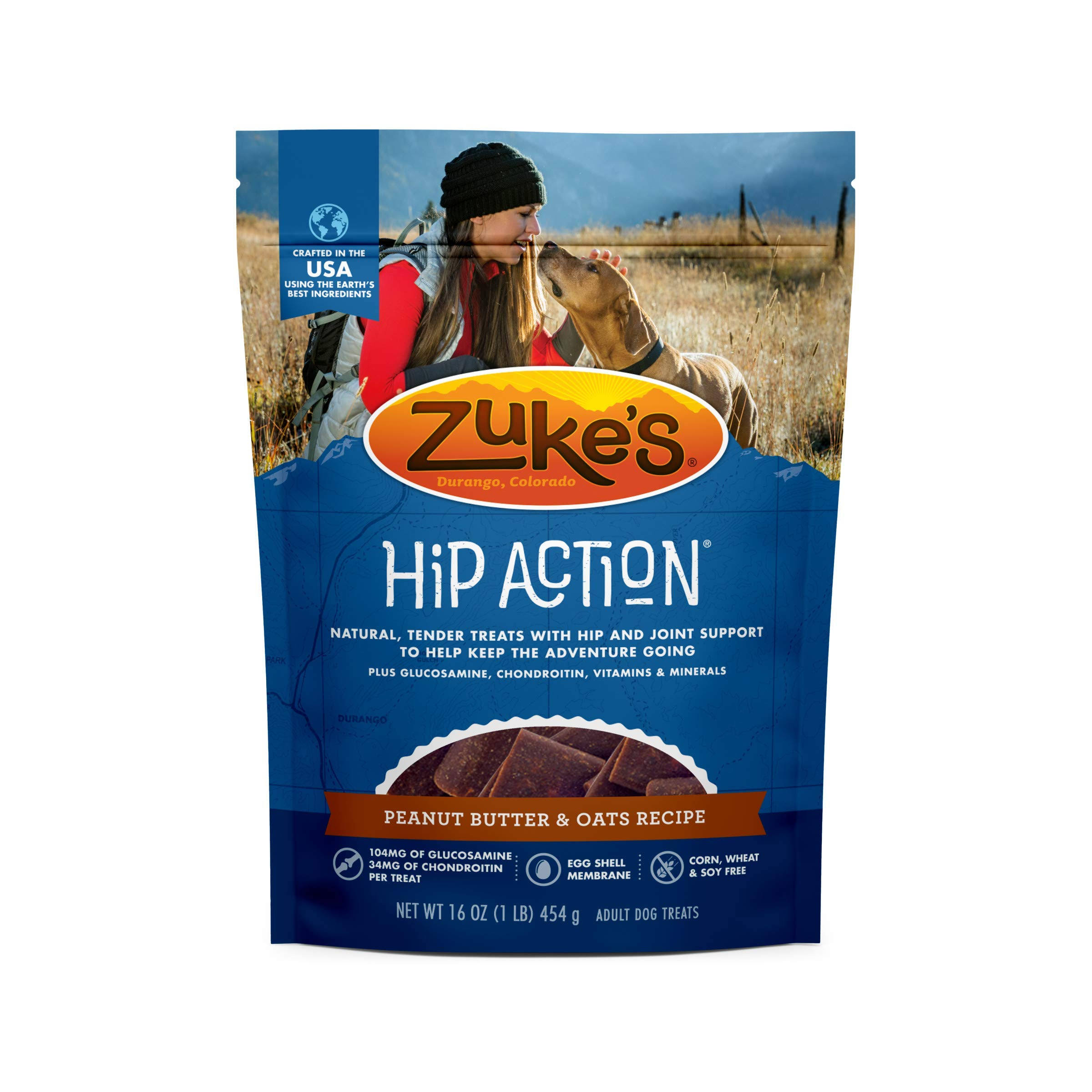 Zuke's Hip Action Dog Treats - Peanut Butter - 1 lb