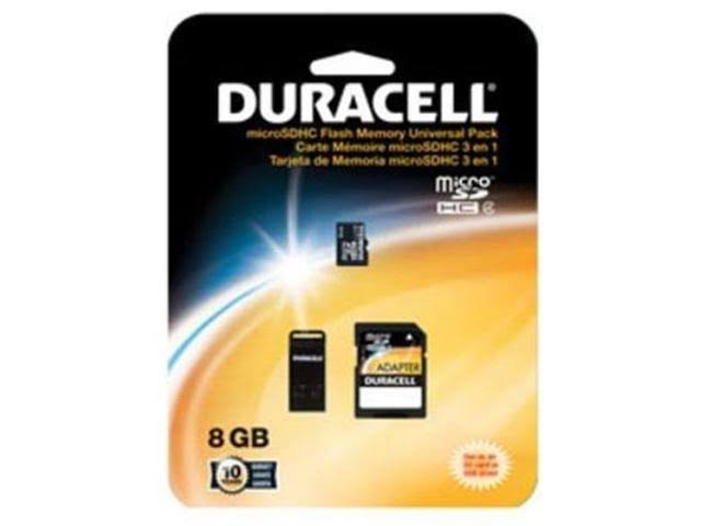 Duracell DU3IN108GR SD Flash Memory Card Kit - 8GB