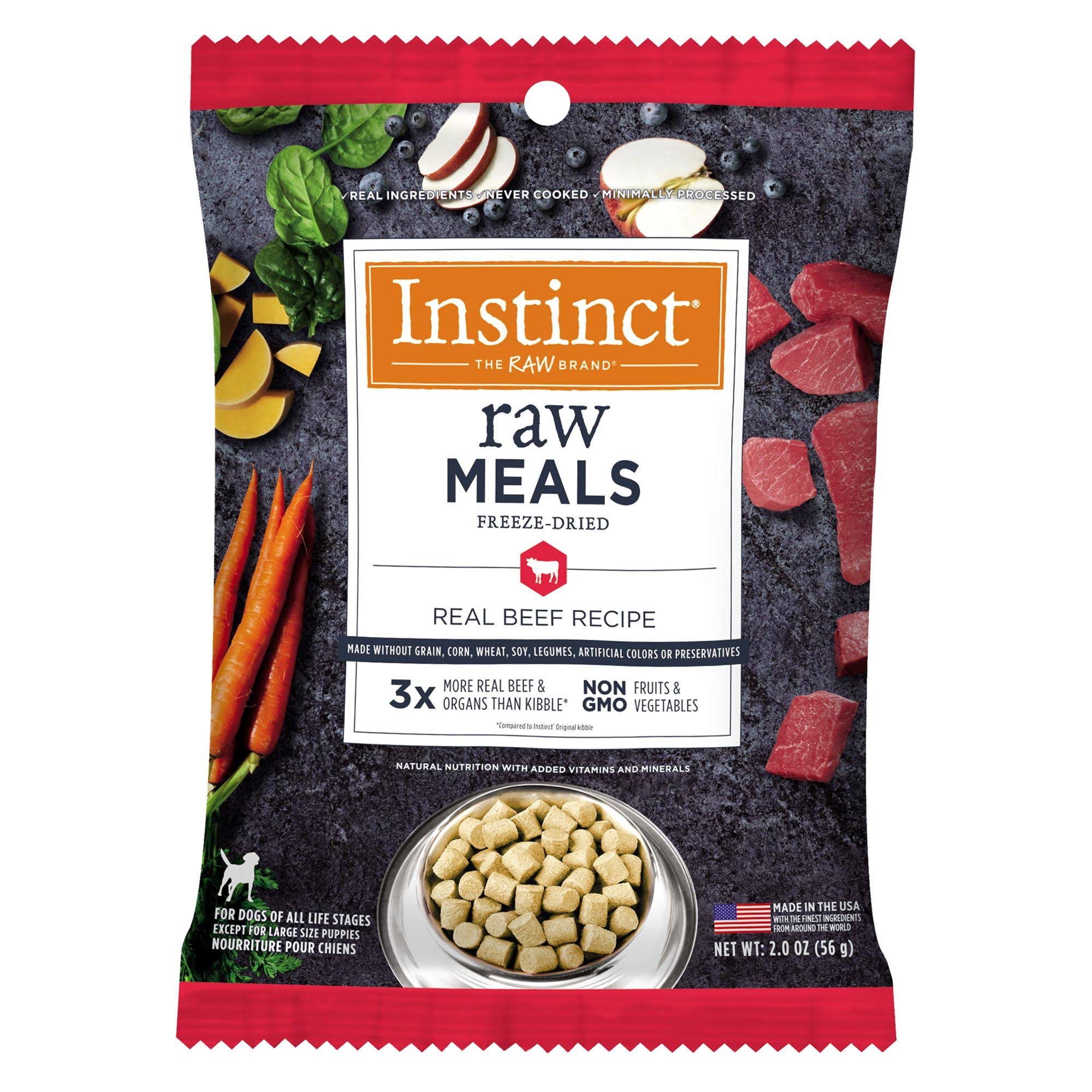 Instinct Raw Freeze-Dried Meals Grain Free Real Beef Dog Food 2oz