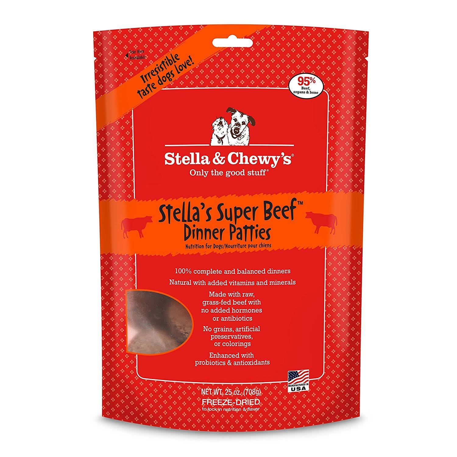 Stella & Chewy's Super Beef Dinner Patties - 705g