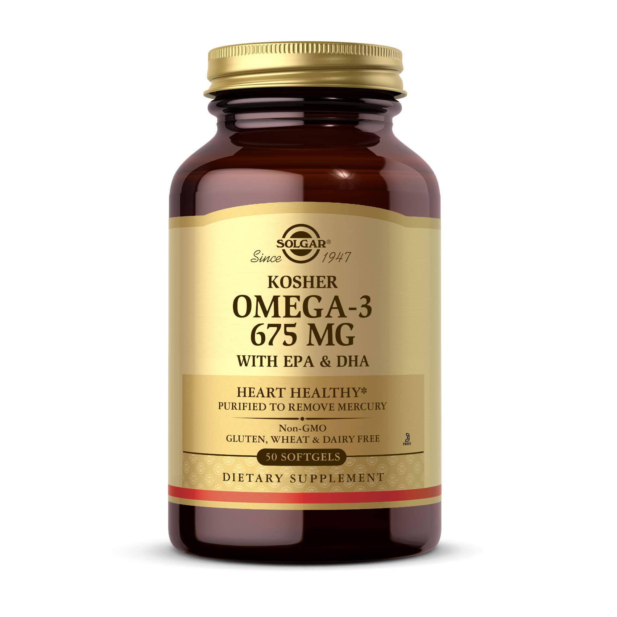 Solgar Kosher Omega-3 675 mg, 50 Softgels - Cardiovascular, Joint & Ce