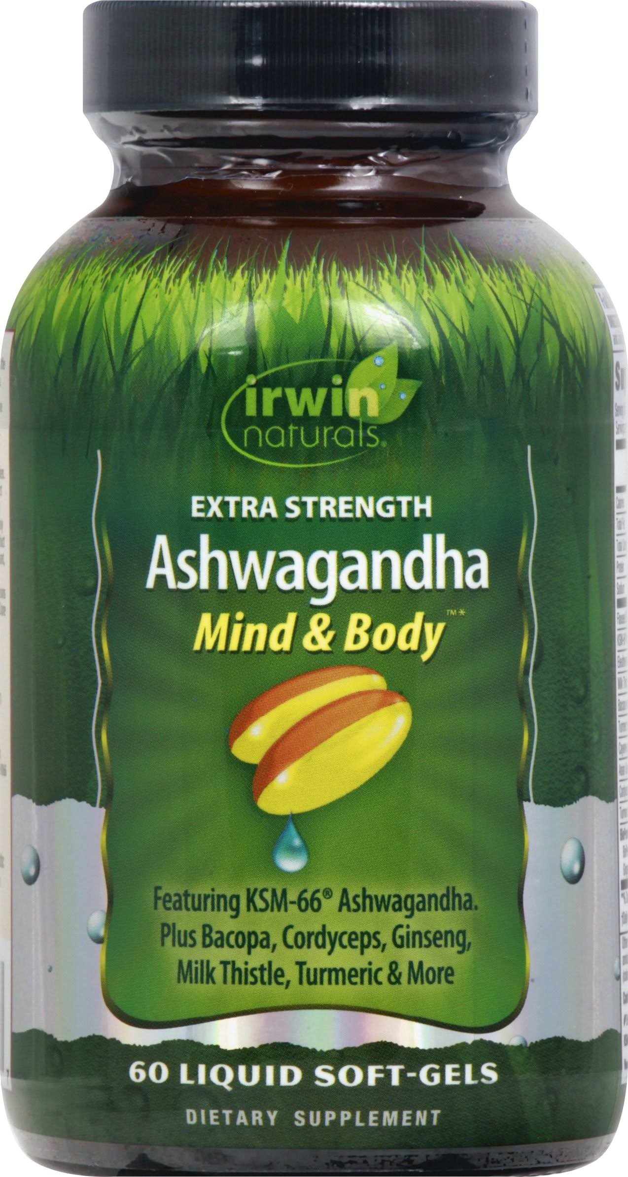 Irwin Naturals Extra Strength Ashwagandha Liquid Softgels - x60
