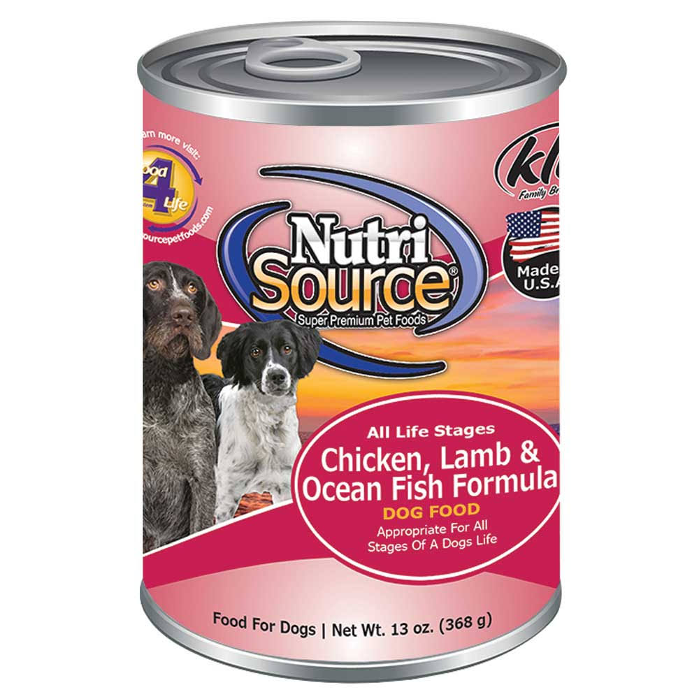 NutriSource Chicken Lamb and Ocean Fish Formula Canned Dog Food - 13oz
