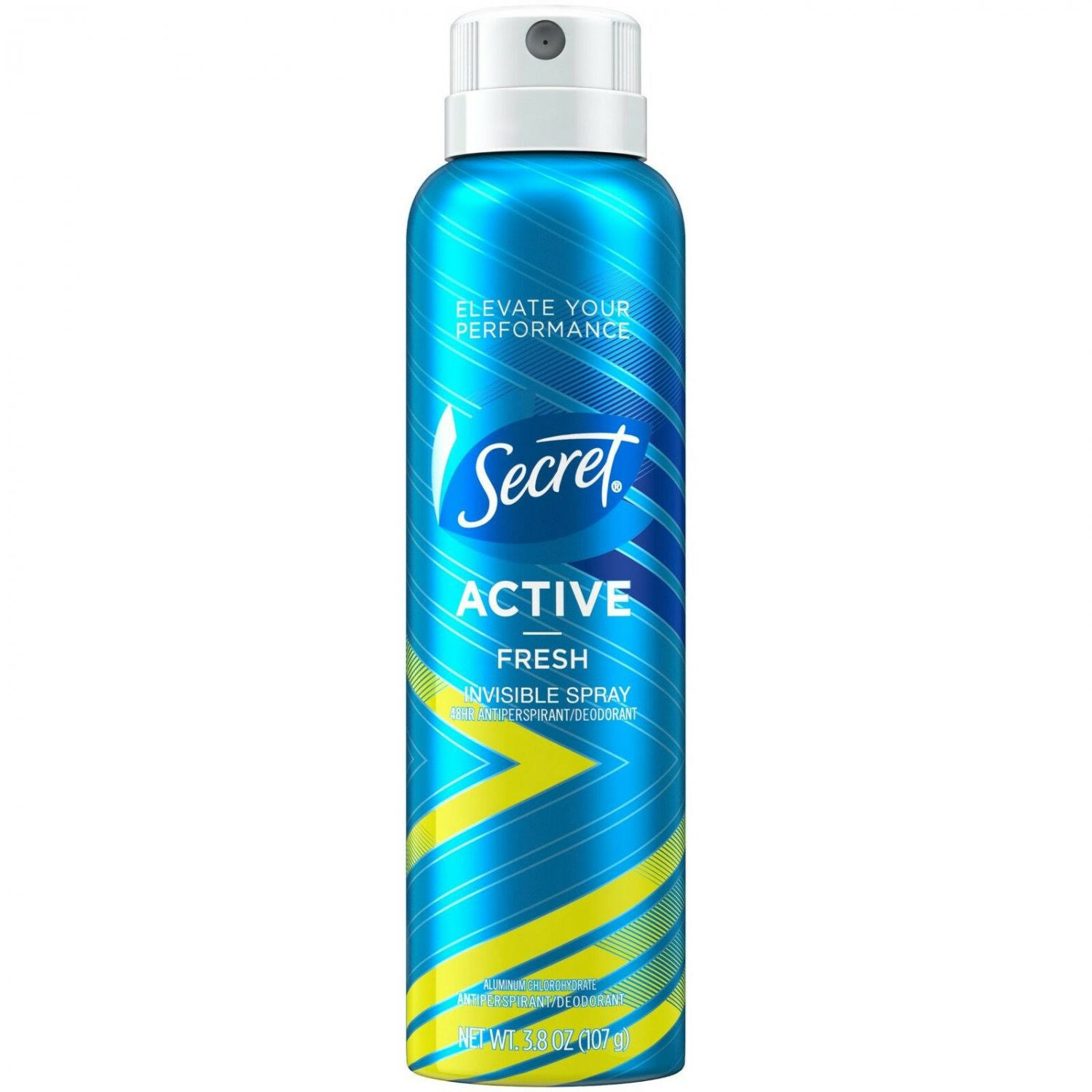 Secret Invisible Spray Antiperspirant and Deodorant Active Fresh