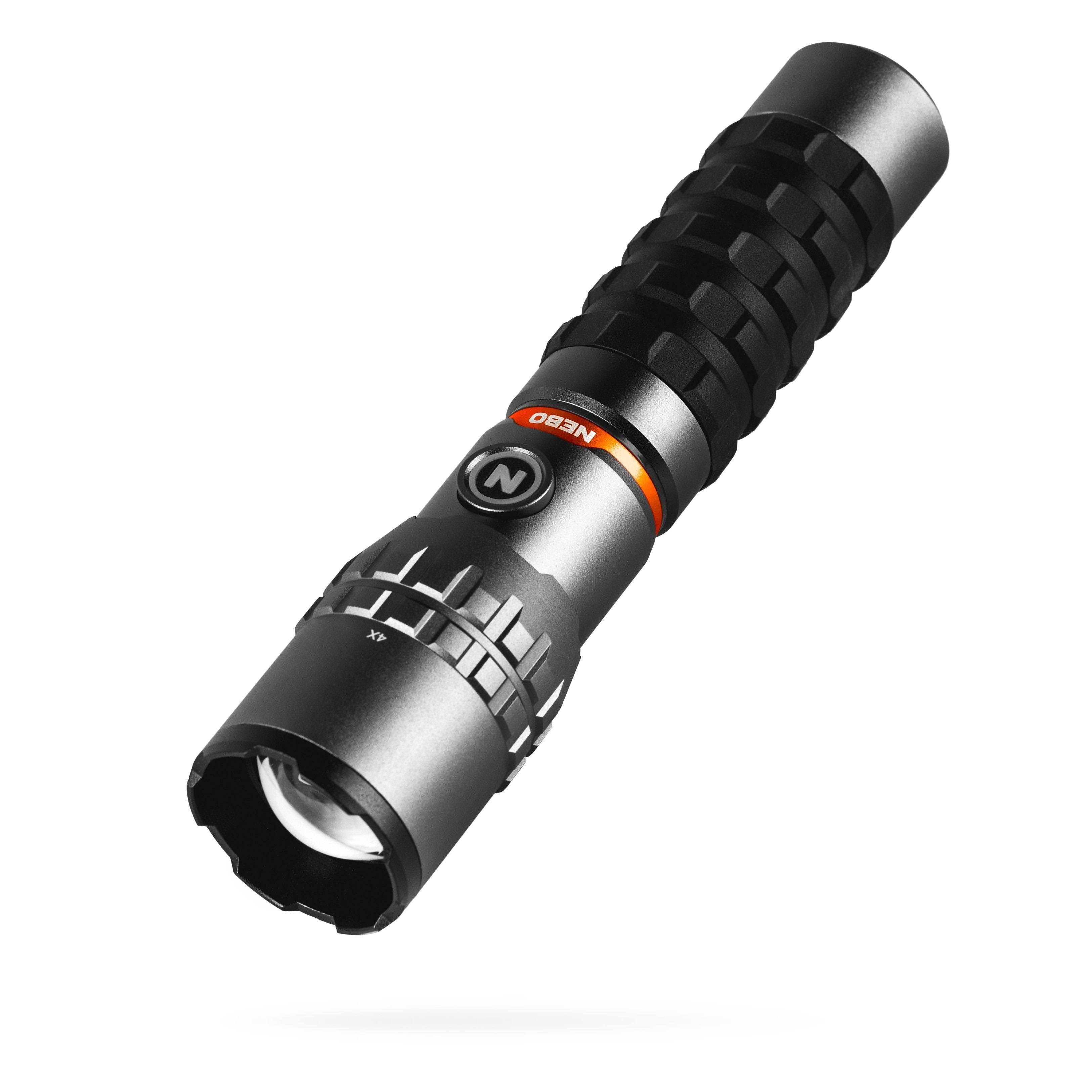 Nebo Slyde Rechargeable Flashlight with Work Light | Rechargeable Flashlight with 4 Light Modes and A Magnetic Base