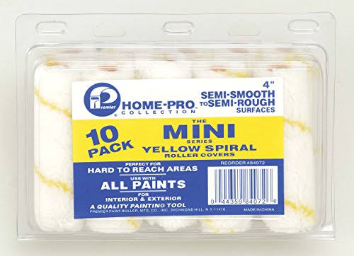 Premier Home Pro Collection Mini Paint Roller Cover - 10 Pack