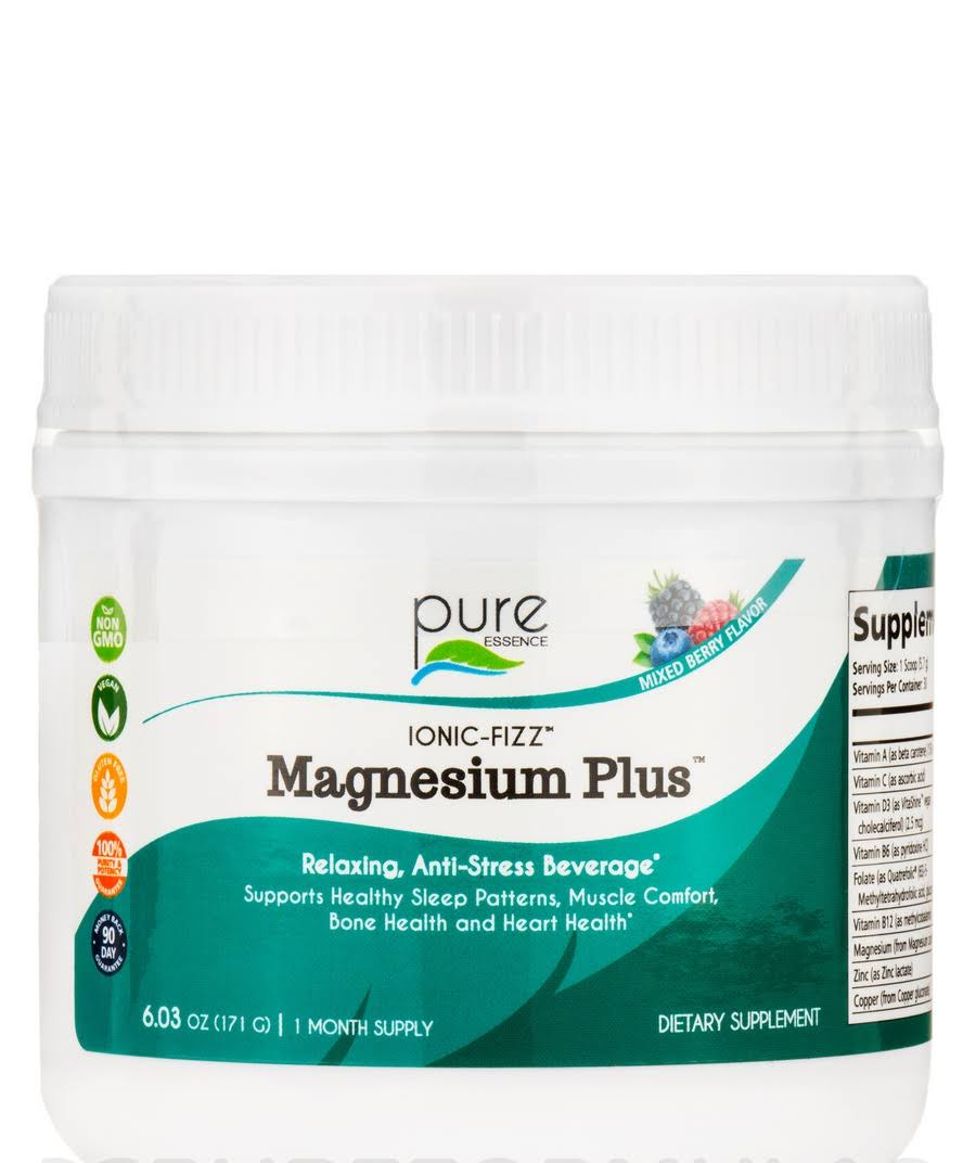 Pure Essence Ionic-Fizz Magnesium Plus, Mixed Berry Flavor - 6.03 oz