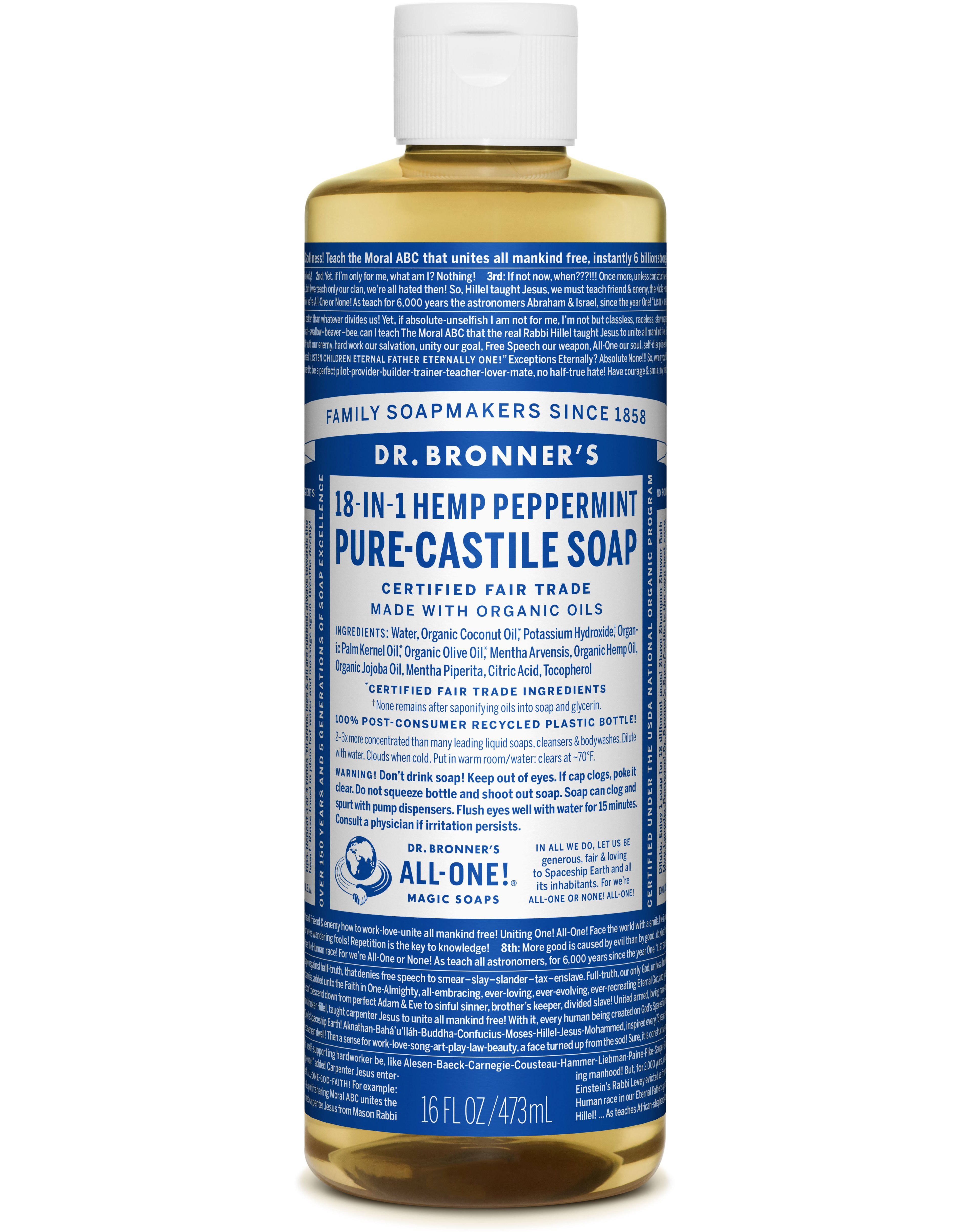 Dr. Bronner's Classic Pure-Castile Soap - Peppermint
