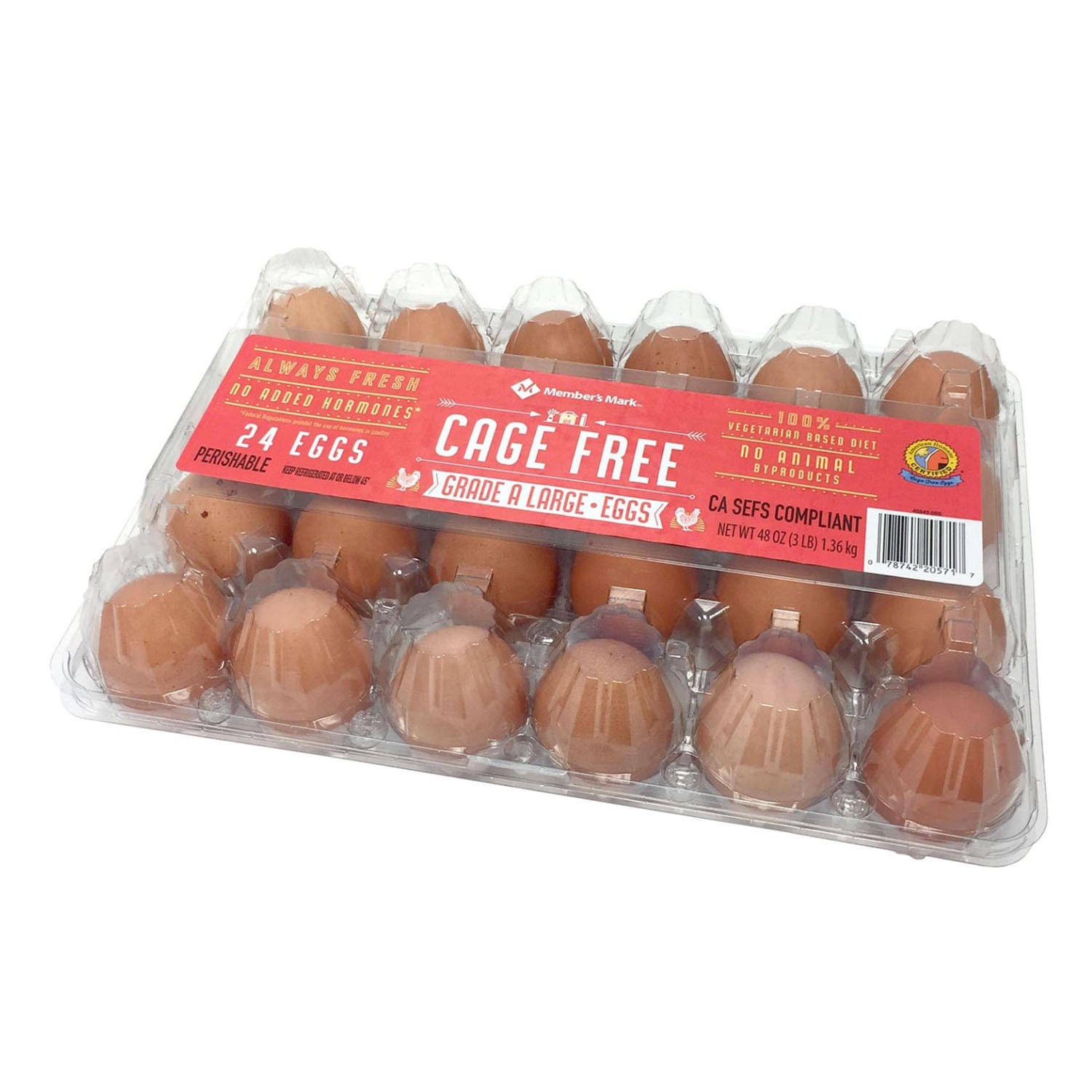 Member's Mark Cage Free Eggs - 24 ct