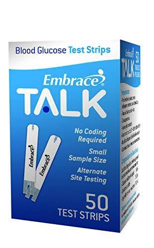 Embrace Talk Blood Glucose Test Strips 50ct