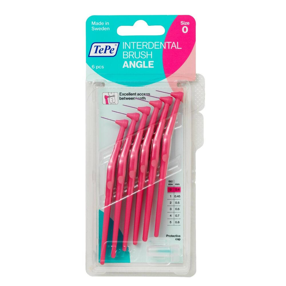 TePe Dental Care Angel Interdental Brush - Size 0 - 0.4mm, 6pc