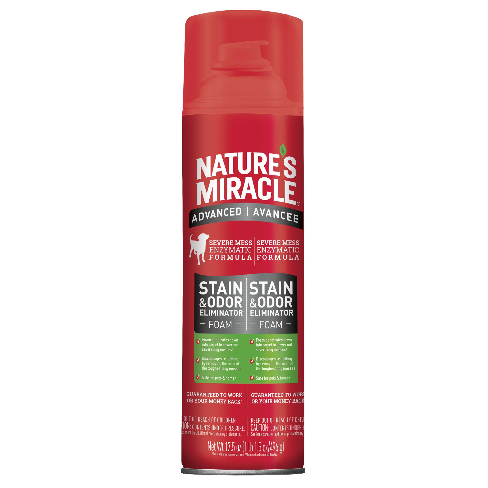 Nature's Miracle Advanced Dog Stain and Odor Foam, Size: 17.5 fl oz | PetSmart