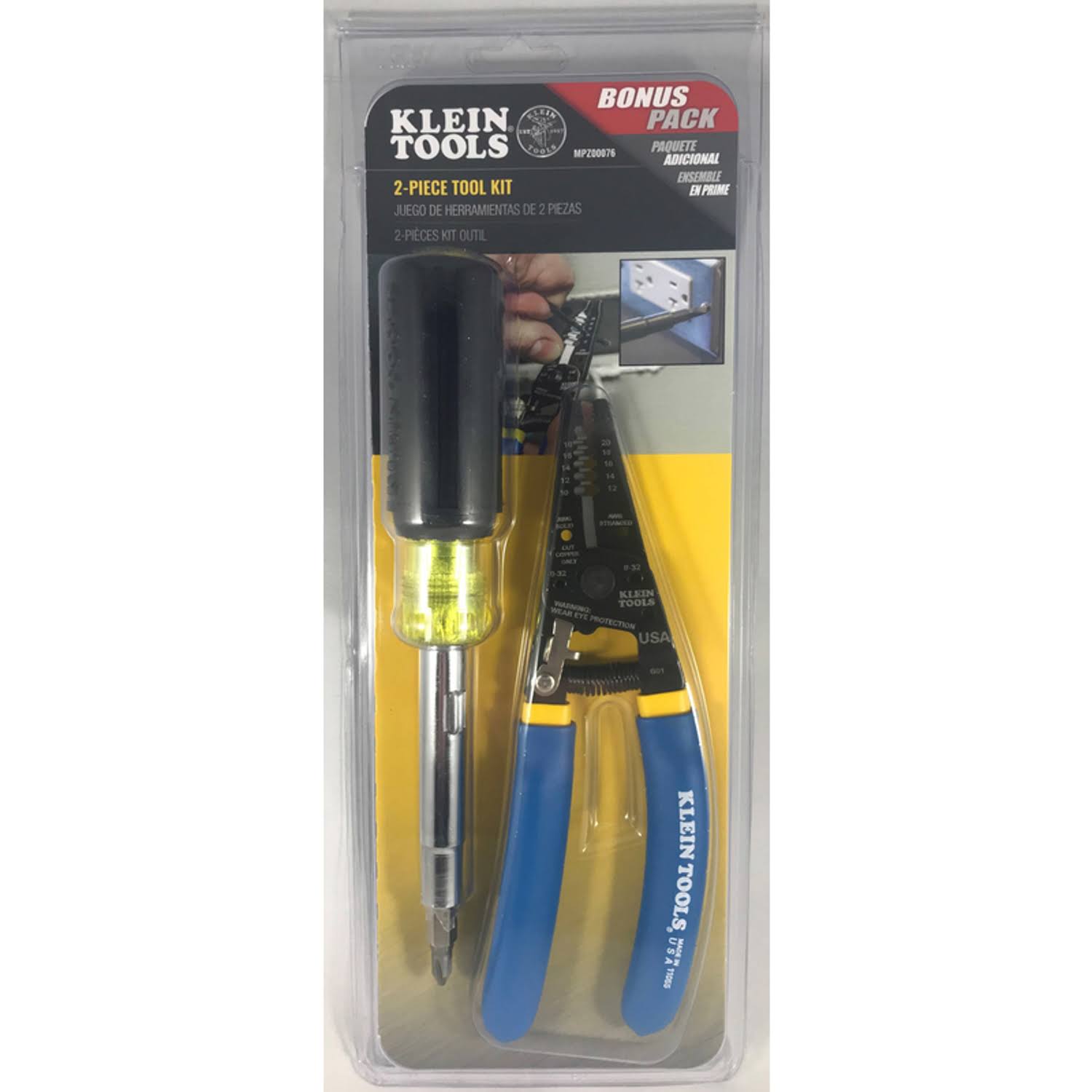 Homer's Hardware - Searcy - Klein Tools 2-Piece Side Cutting Pliers and 10- in-1 Screwdriver/Nut Driver Tool Set MPZ00032 | Pointy