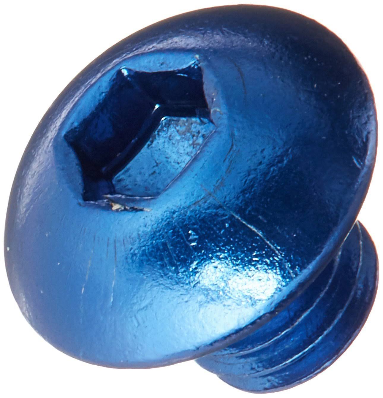 Traxxas 3940 Blue Aluminum Hex-Drive Button-Head Machine Screws, 4x4mm