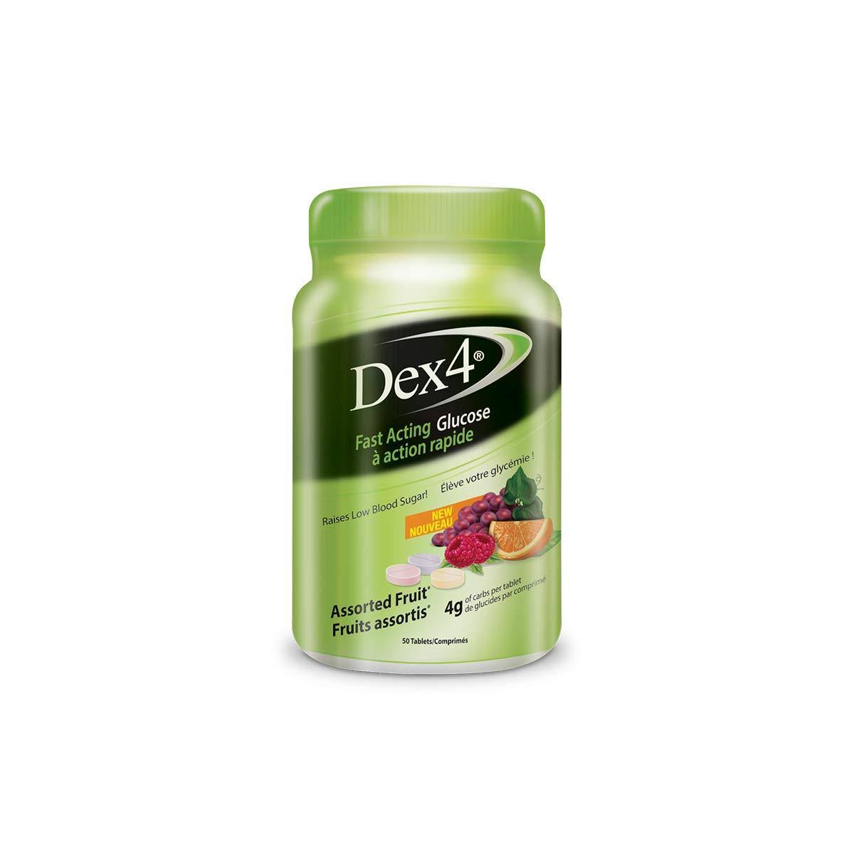 Dex4 Glucose Supplement - Assorted Fruits, 50 Tablets