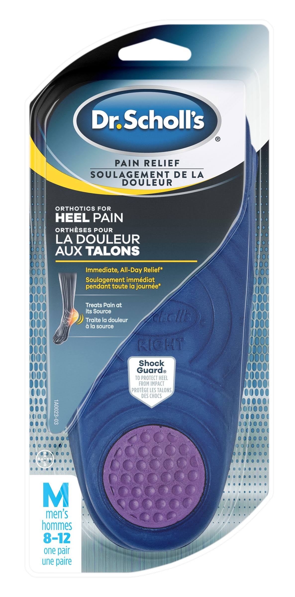 DR SCHOLL'S Men's Heel Pain Relief Orthotics