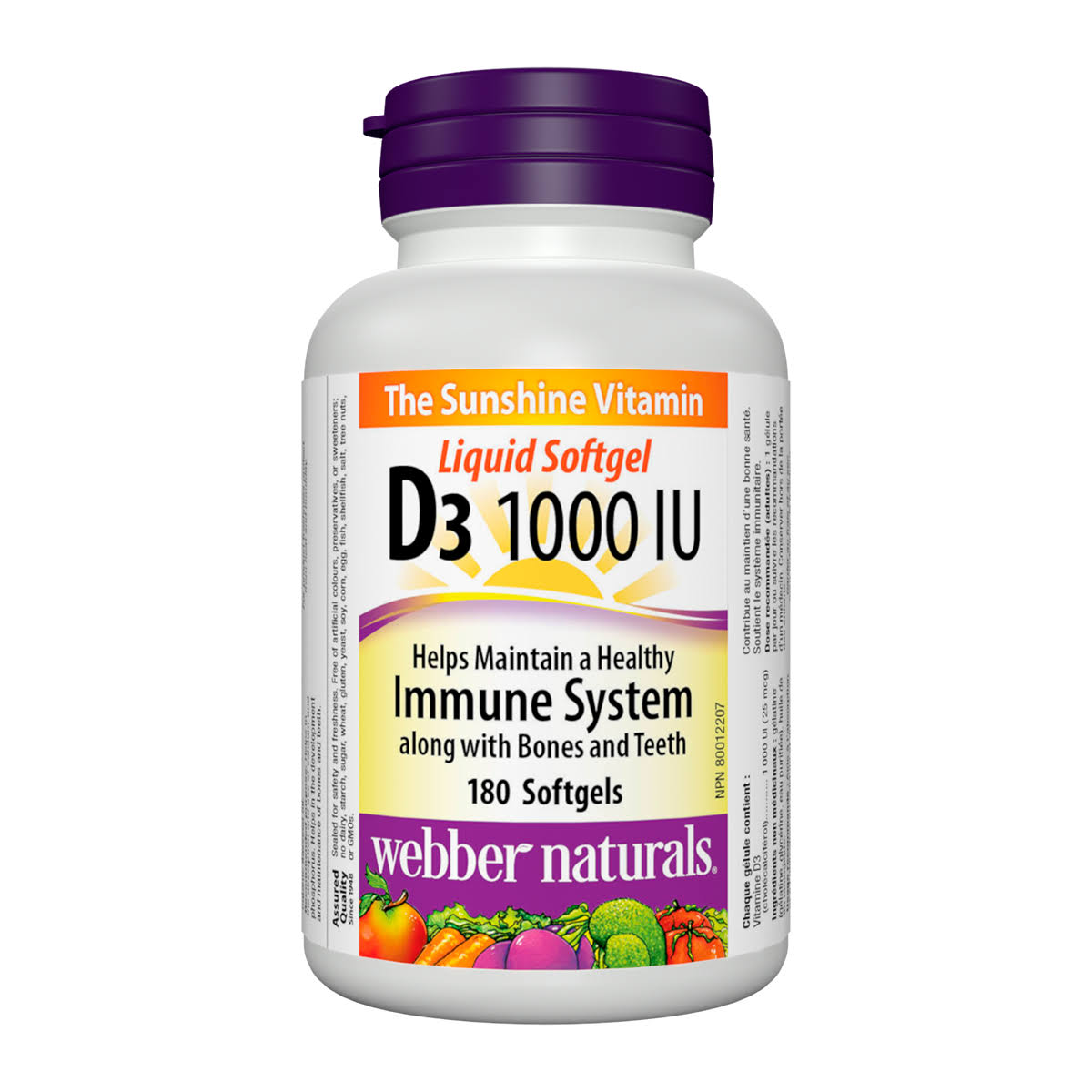 Webber Naturals Vitamin D3 Softgels - 1000 UI