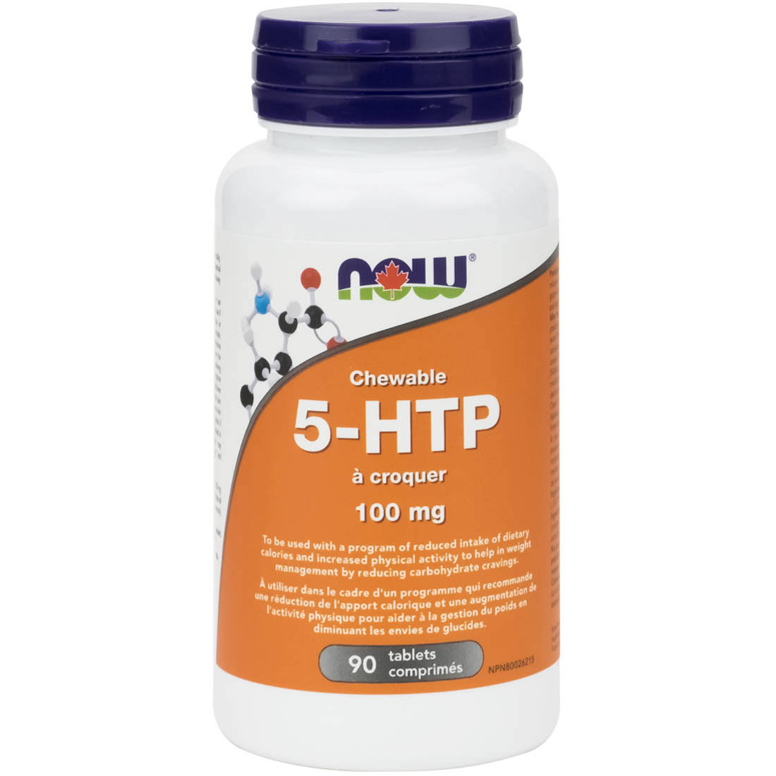Now Foods 5 HTP Chewable Mood Supplement - 100mg, 90 Tablets