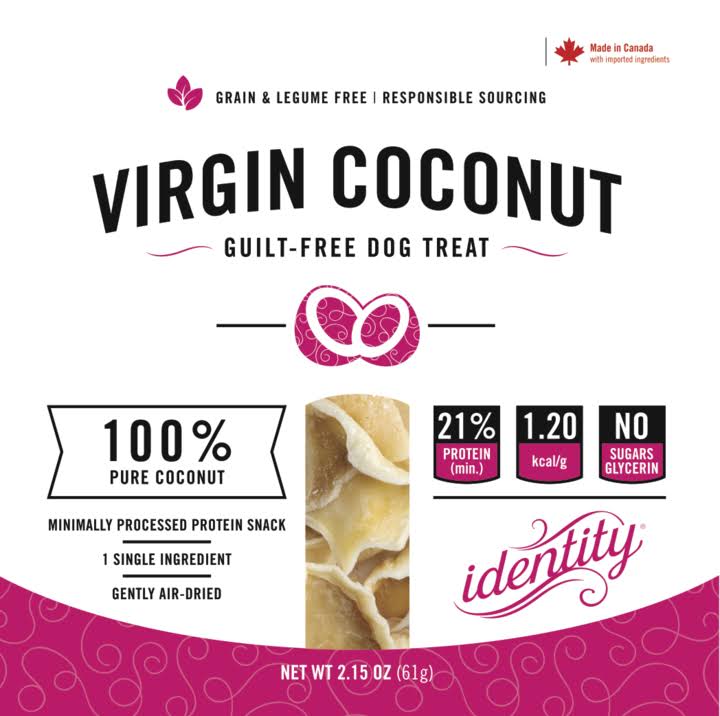 Identity Air-Dried 100% Virgin Coconut Jerky Dog Treats 2.15oz