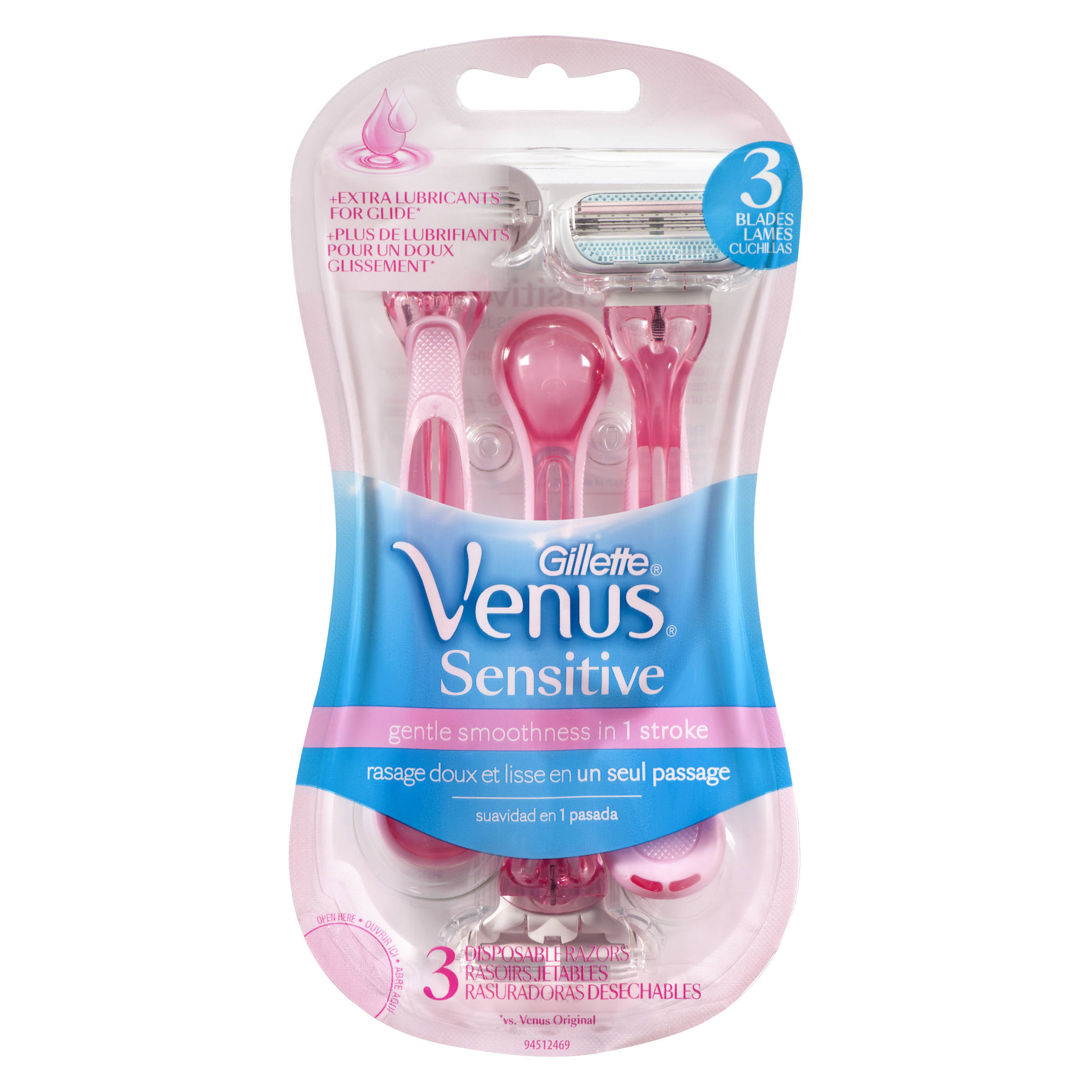 Gillette Venus Sensitive Disposable Razors - 3pk