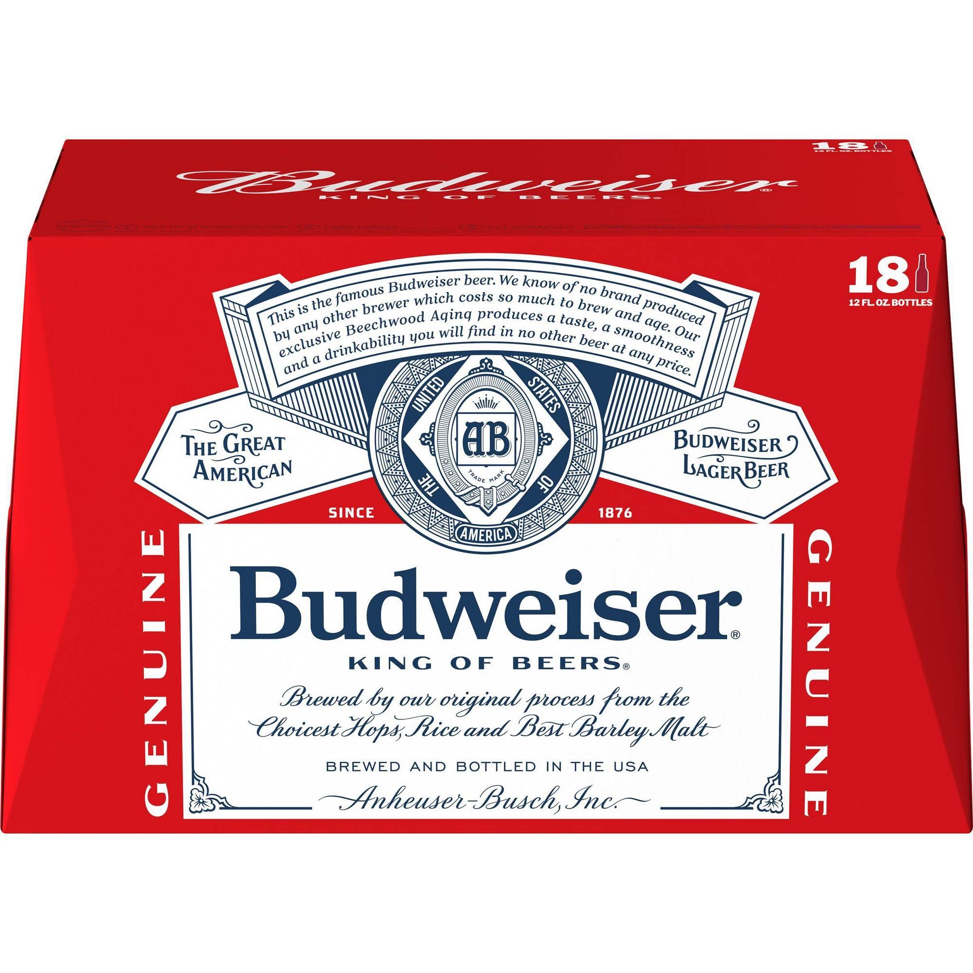 Budweiser Beer - 18 Pack
