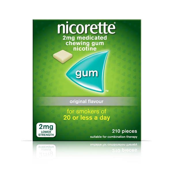 Nicorette Gum 2mg Original 210 Pieces