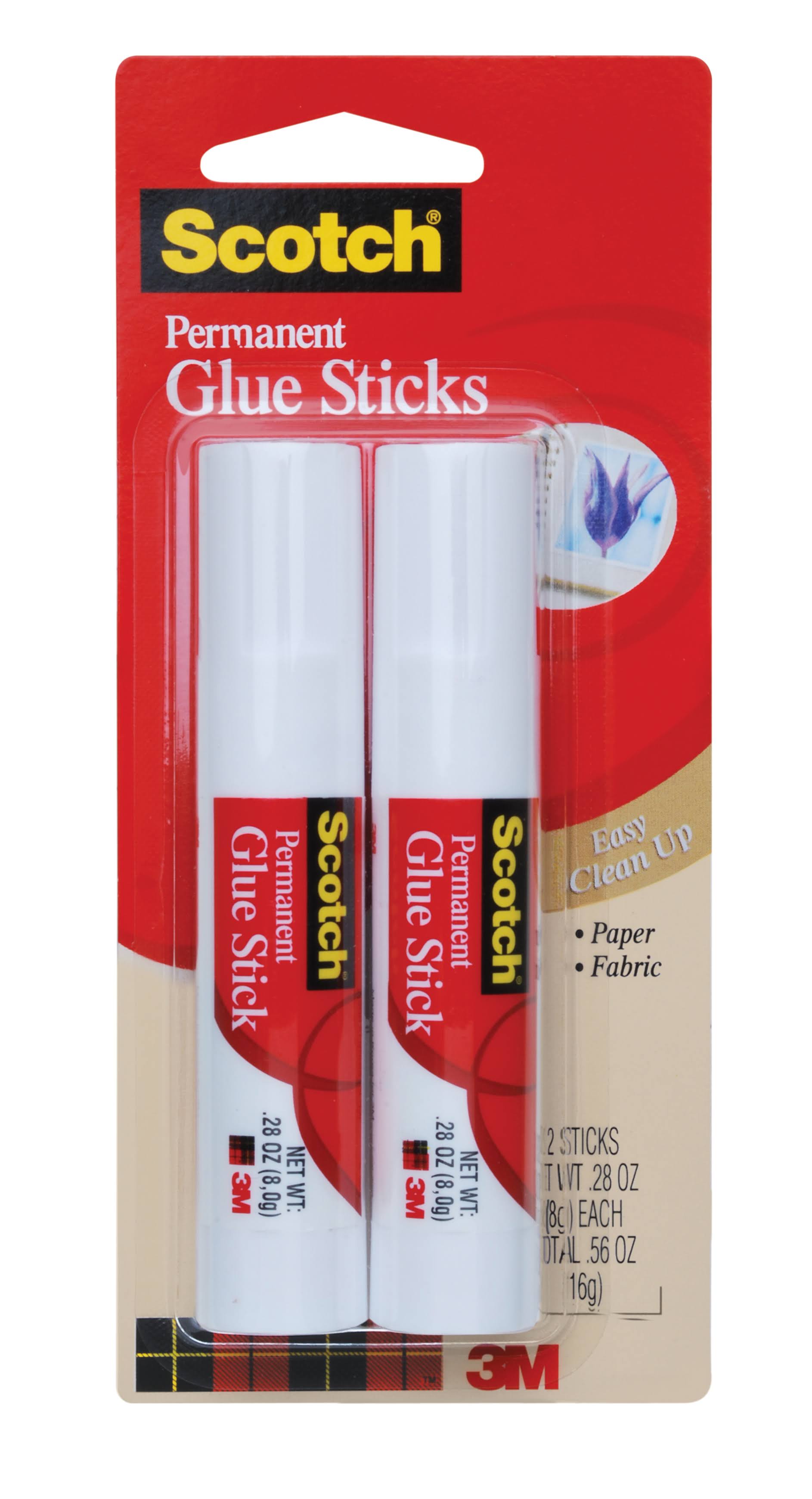 3M Scotch Glue Stick - White, 2ct, 0.28oz