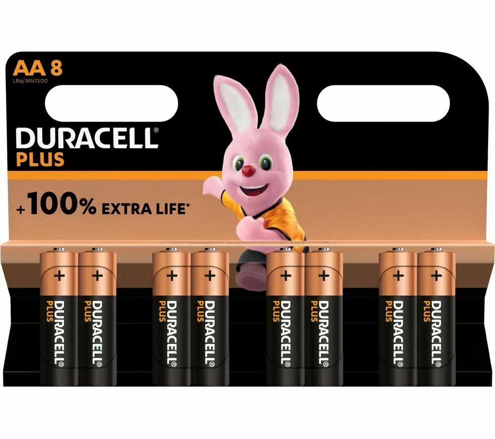 Duracell Plus AA Alkaline Batteries - Pack of 8 - Currys