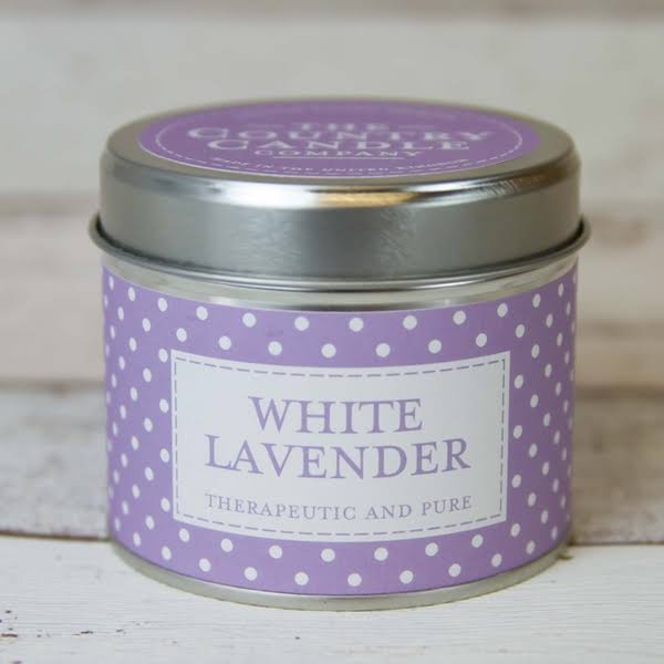 White Lavender (polka Dot Collection) Tin Candle