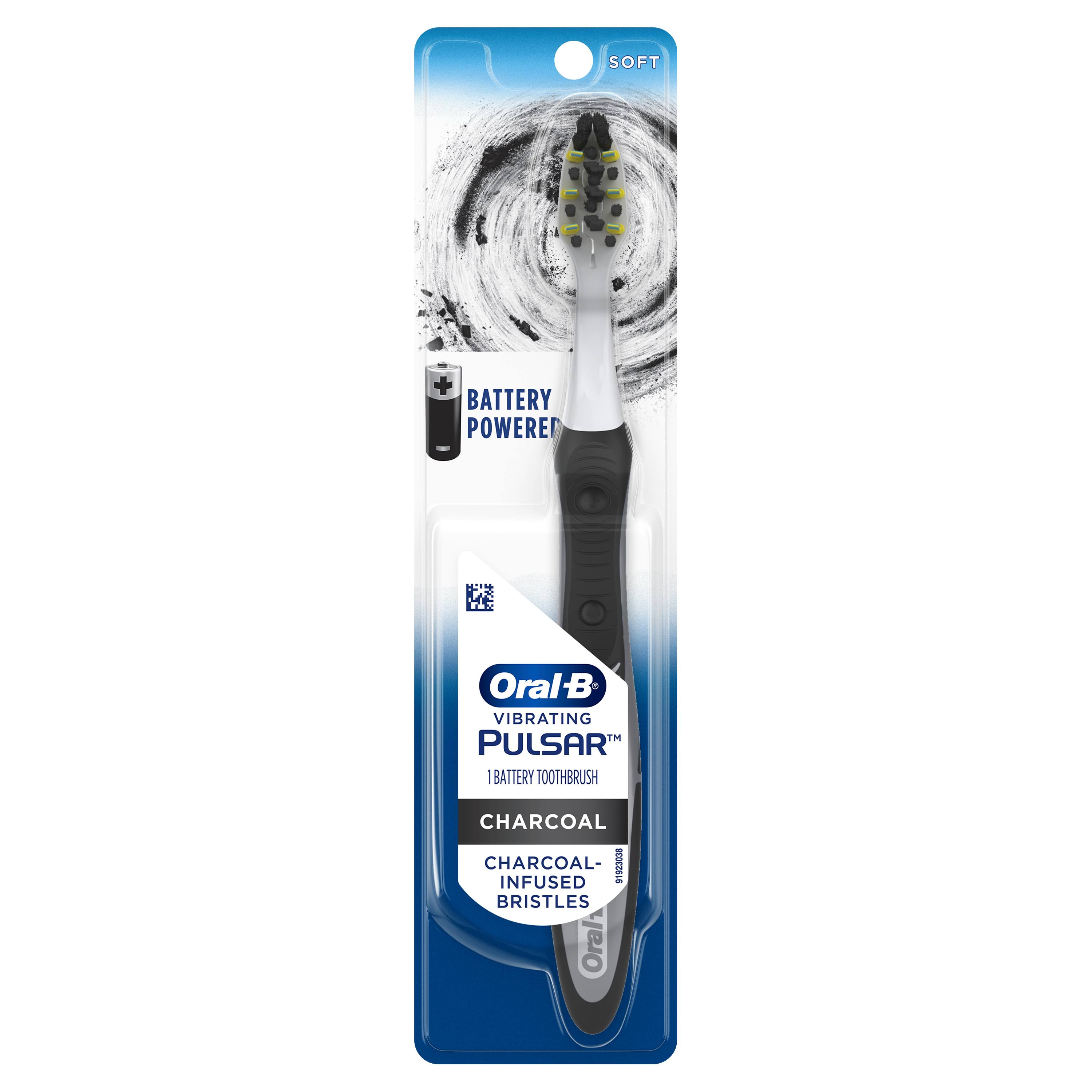 Oral-B Pulsar Battery Toothbrush, Charcoal, Soft