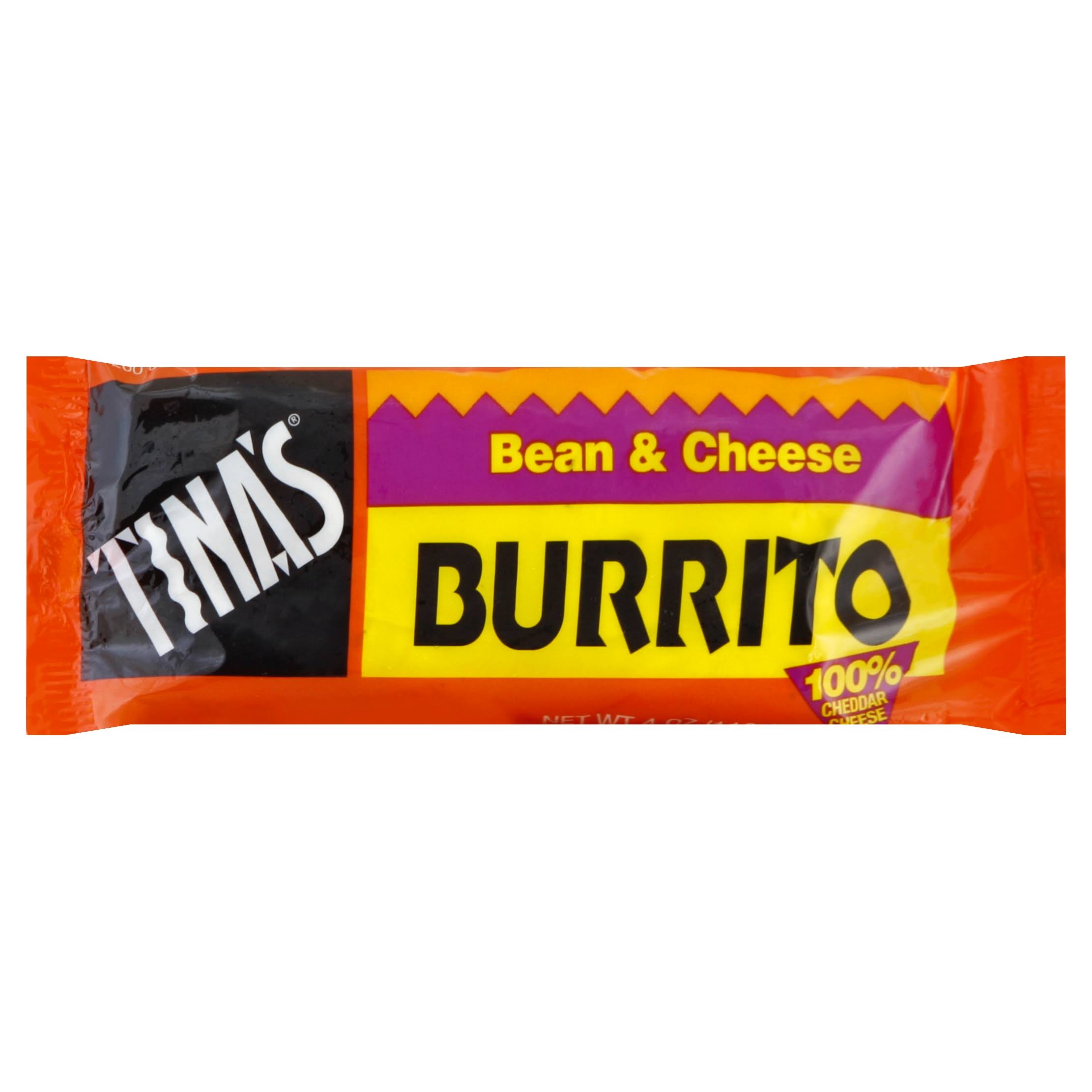 Tinas Burrito, Bean & Cheese - 4 oz