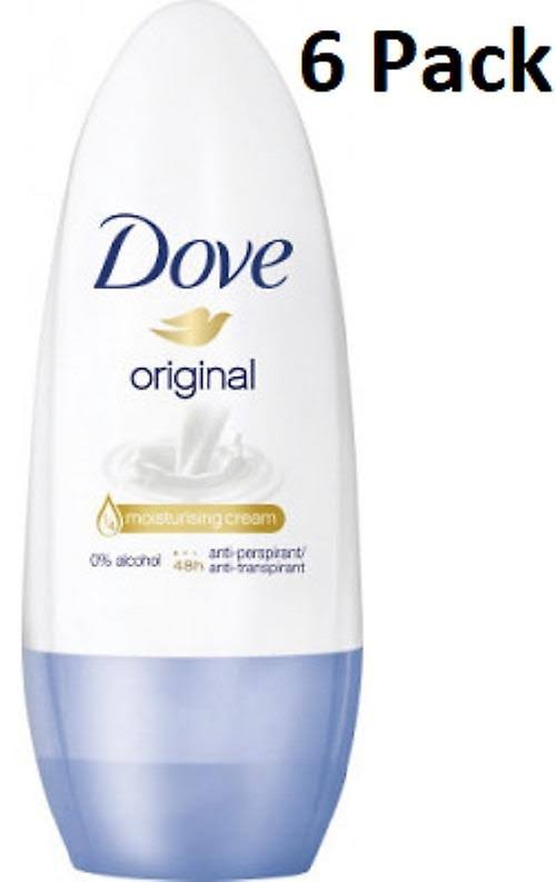 6 x Dove 48H protection Anti-perspirant Roll On 50 ml - Original