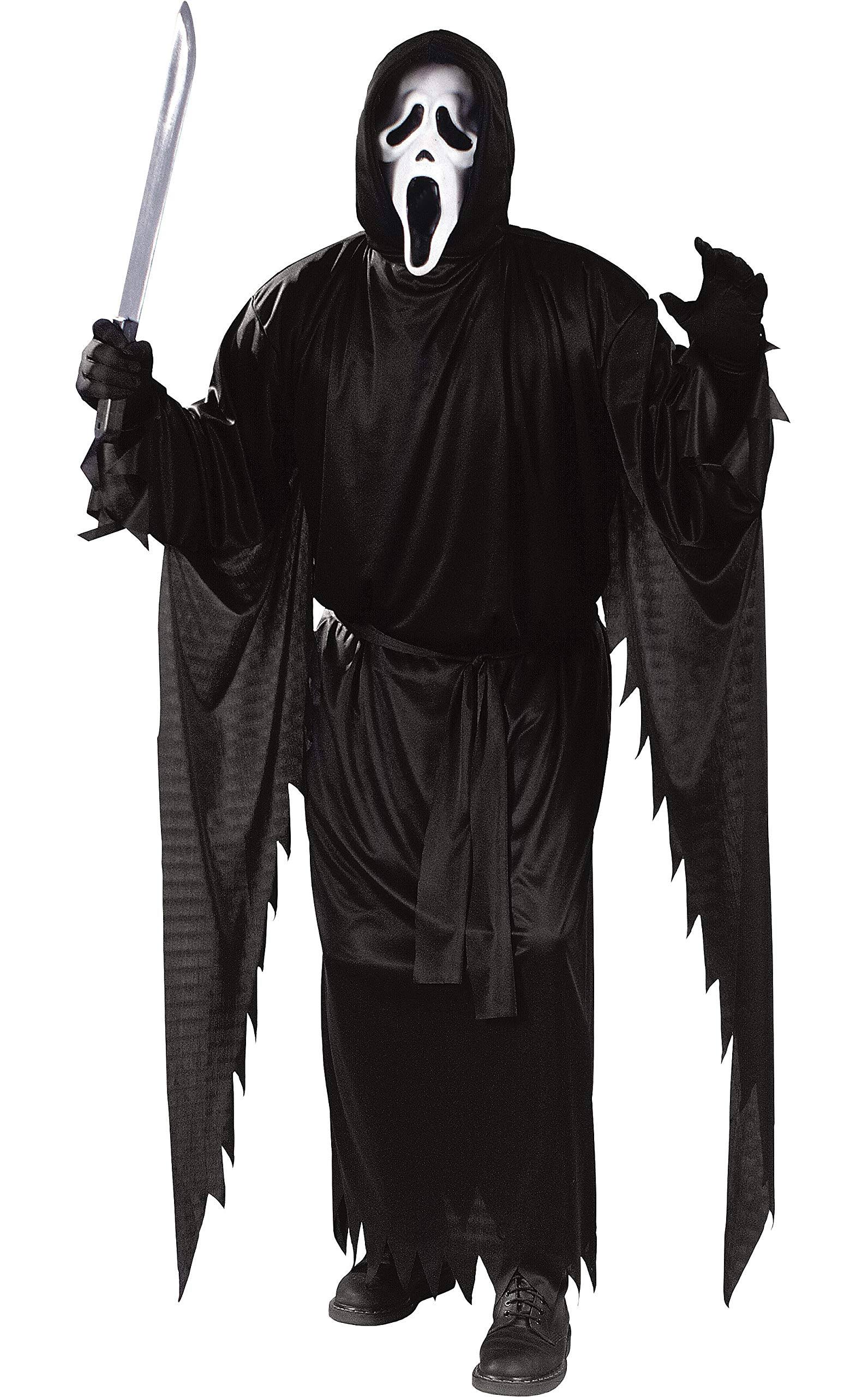 FunWorld Adult Scream Ghost face Costume, Black, One Size