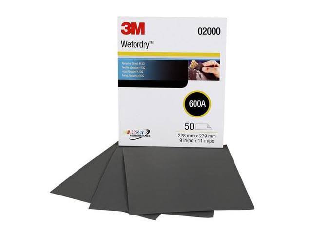 3M 99419NA Sandpaper Pro-Pak 11" L X 9" W 600 Grit Silicon Carbide