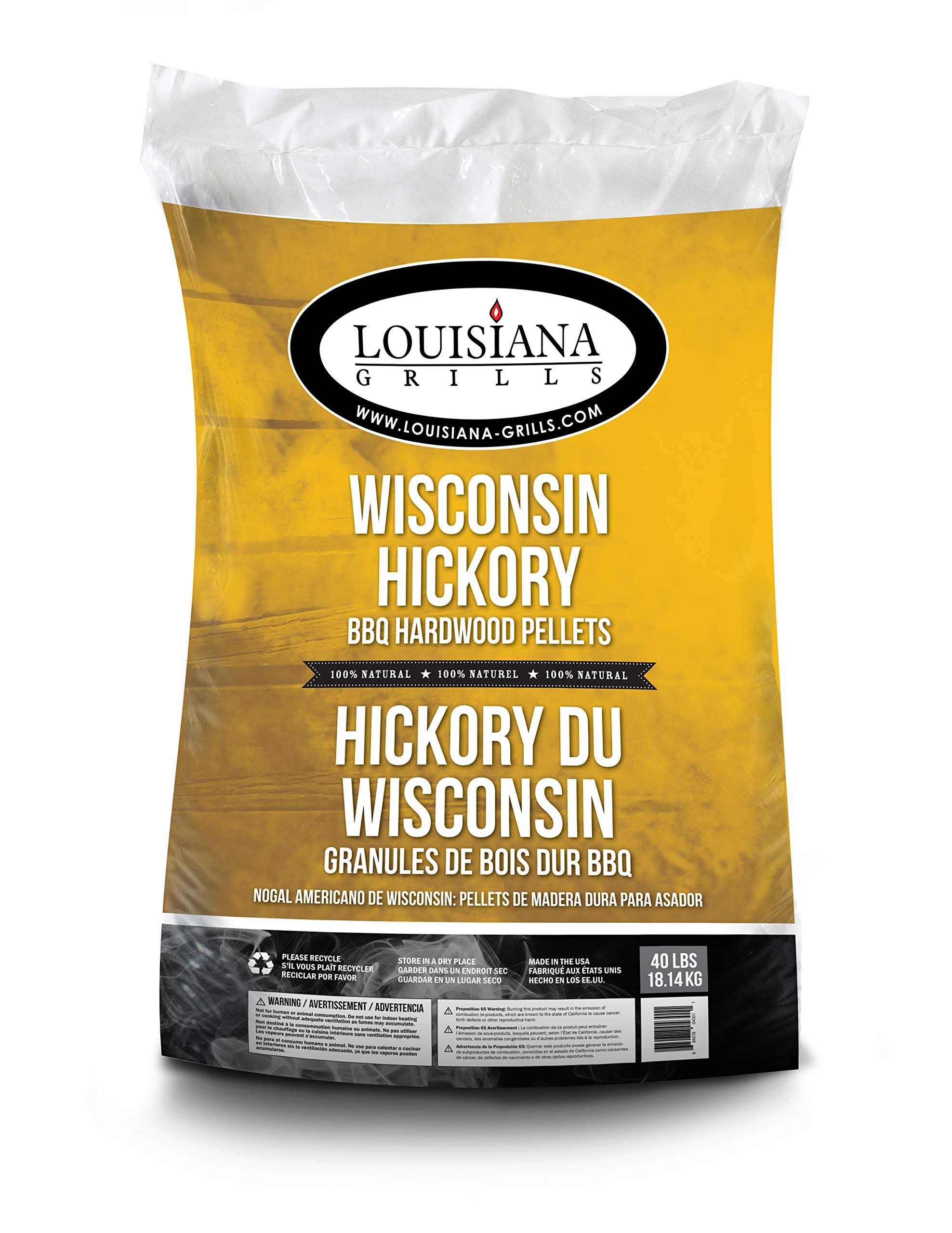 Louisiana Grills All Natural Hardwood Pellets - Wisconsin Hickory, 40lbs