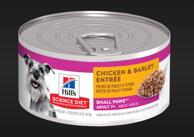 Hill's Science Diet Dog Food Chicken & Barley Entrée, 164g, Adult 7+