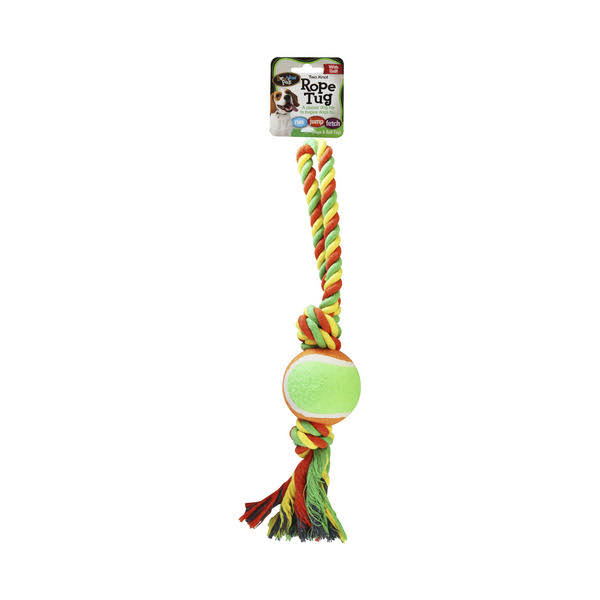 Bow Wow Knot Rope Tug with Tennis Ball Toy