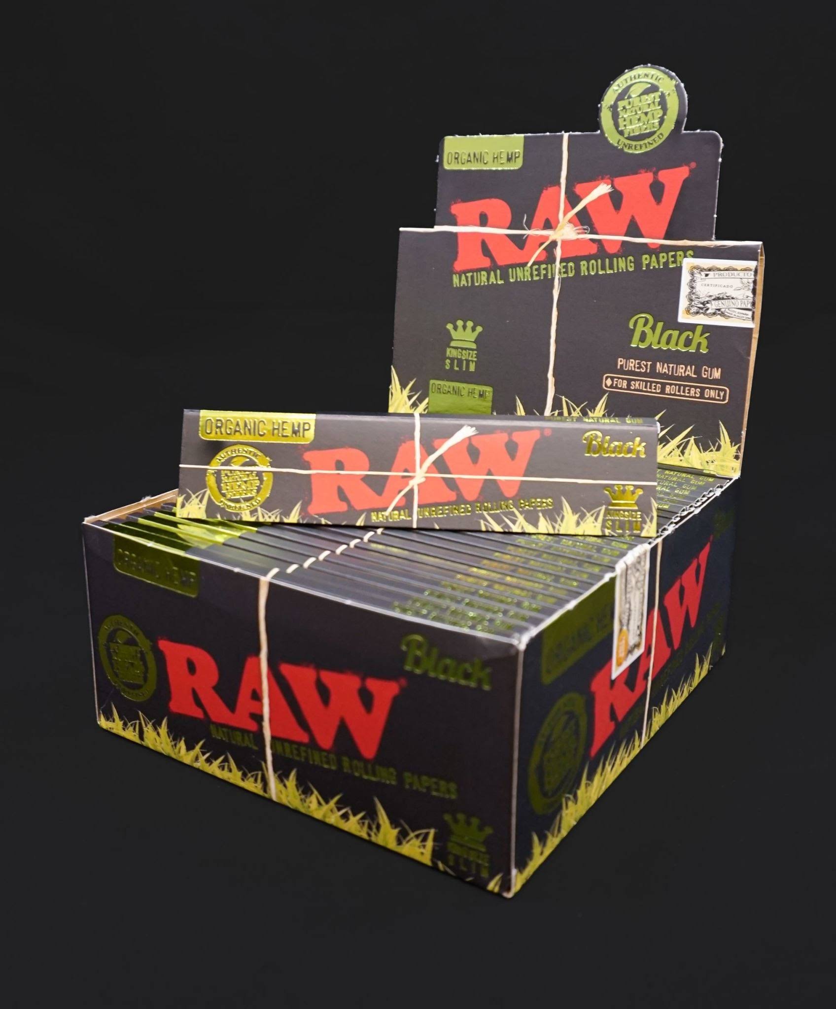 Raw Papers: King Size Organic Hemp Black