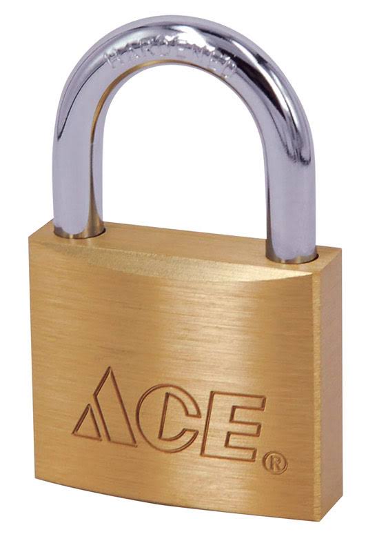 Ace 88/30db Solid Brass Padlock - 1-3/16", Chrome Plated