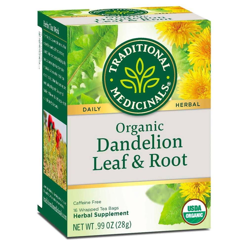 Traditional Medicinals Herbal Tea - Dandelion Leaf and Root, 16 Wrapped Tea Bags