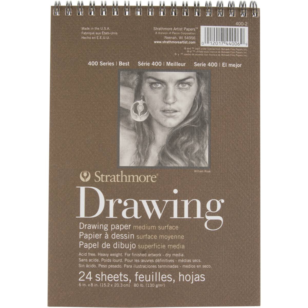 Strathmore Drawing Paper Pad - Medium, 6" X 8", 24 Sheets