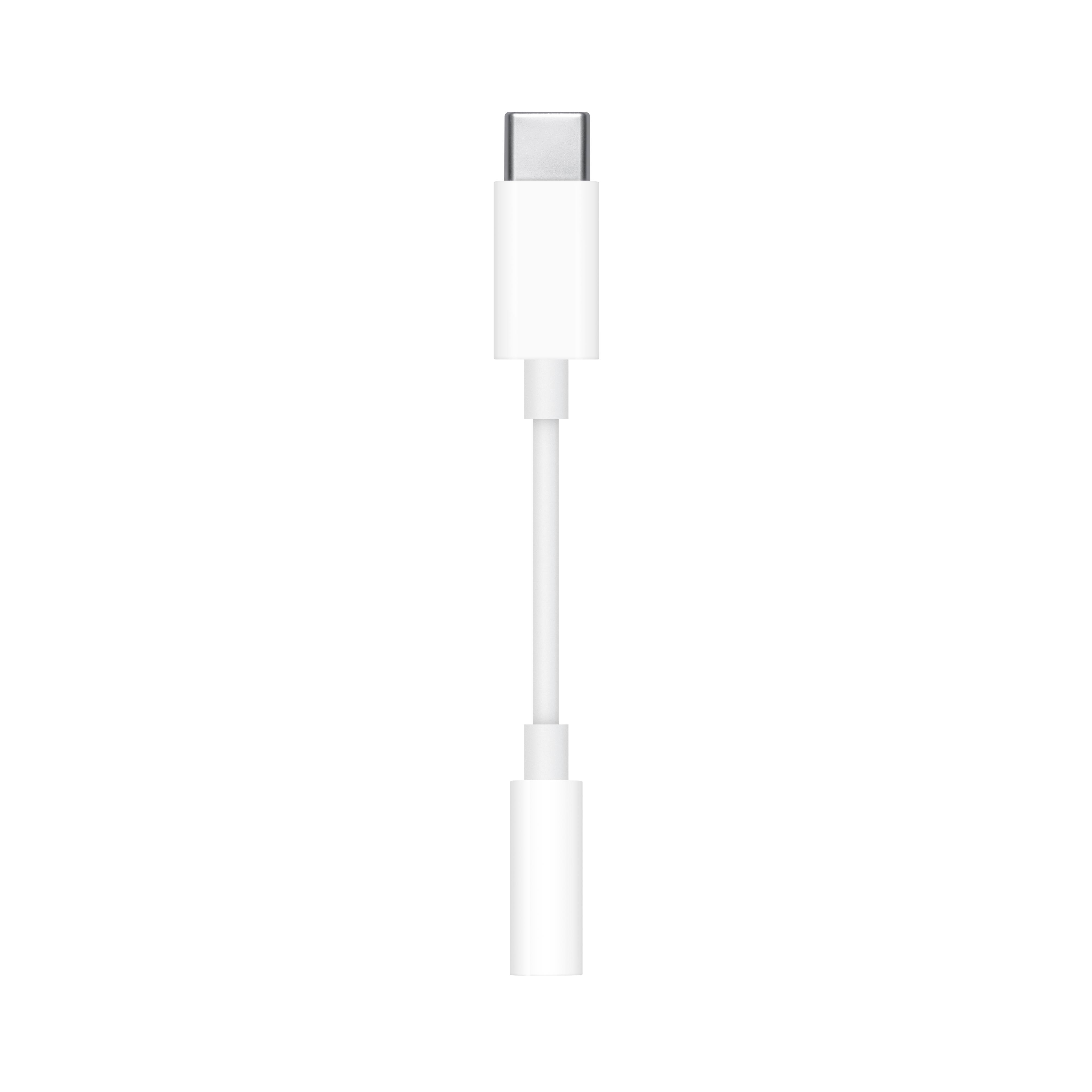 Apple MU7E2AM/A Headphone Jack Adapter - White, USB-C to 3.5mm