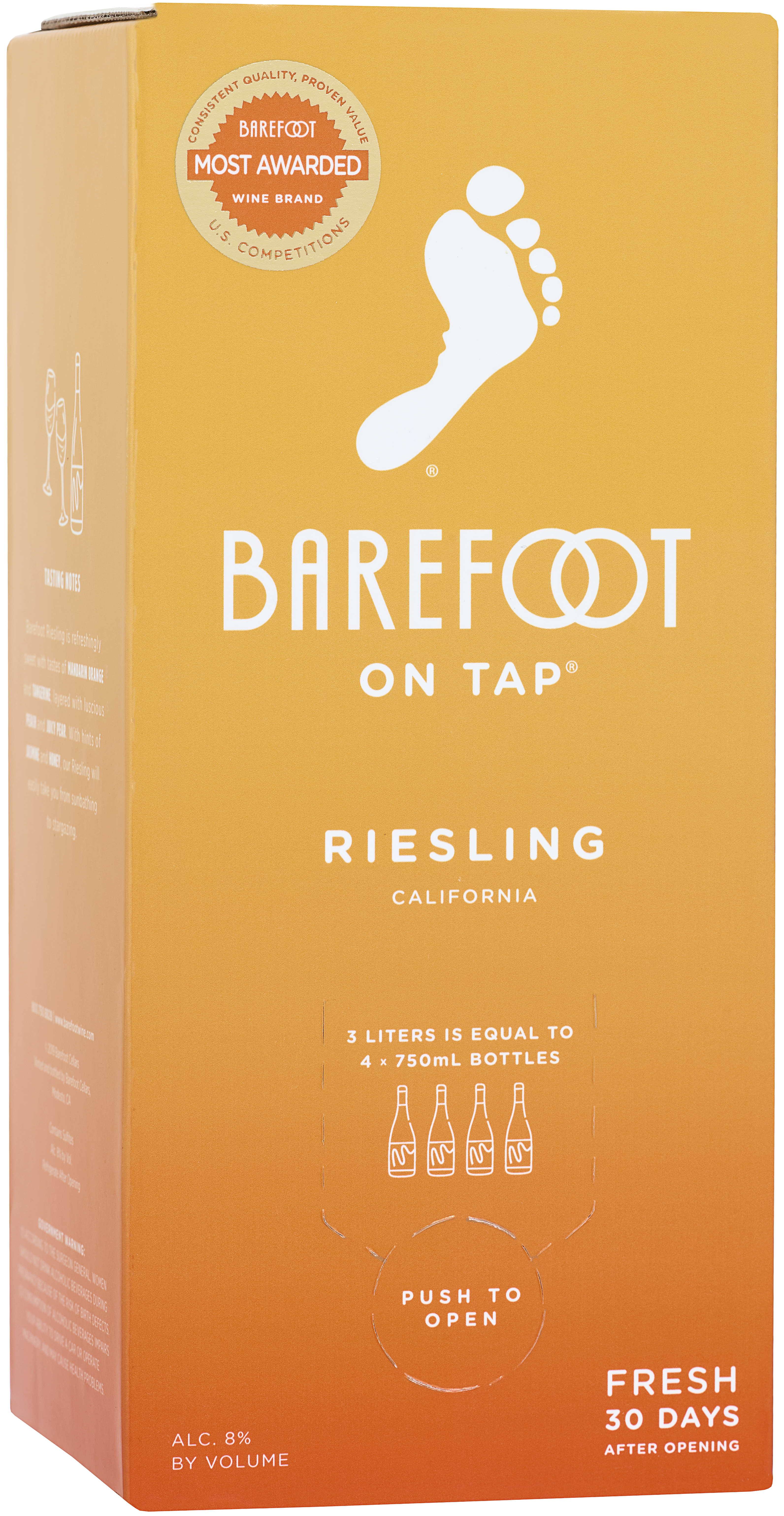 Barefoot on Tap Riesling 3000ml