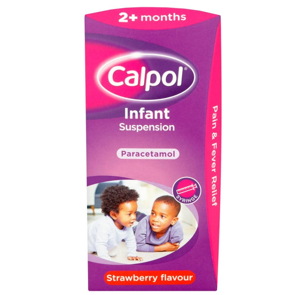 Calpol Infant Paracetamol Suspension - Strawberry Flavour, 2 Plus Months, 100ml